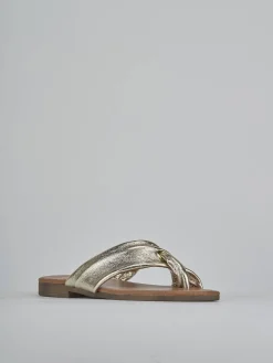 Outlet Ciabatte tacco 1cm laminato Donna Ciabatte