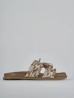 Clearance Ciabatte tacco 1cm laminato Donna Ciabatte