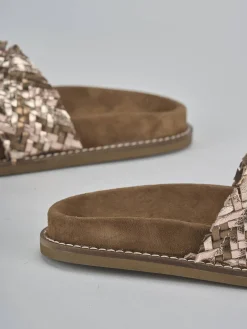 Clearance Ciabatte tacco 1cm laminato Donna Ciabatte