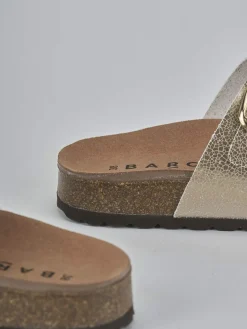 Outlet Ciabatte tacco 1cm laminato Donna Ciabatte