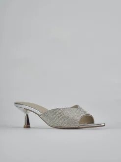 Sale Ciabatte tacco 6cm pelle Donna Ciabatte