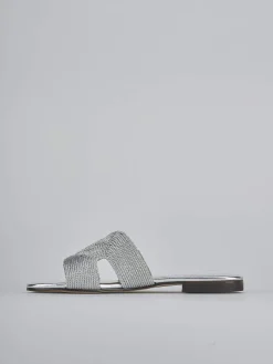 Discount Ciabatte tacco 1cm pelle Donna Ciabatte