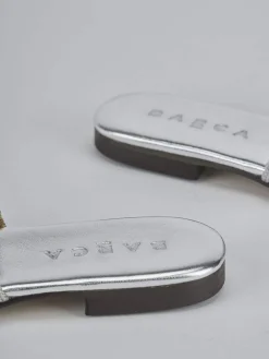 Discount Ciabatte tacco 1cm pelle Donna Ciabatte