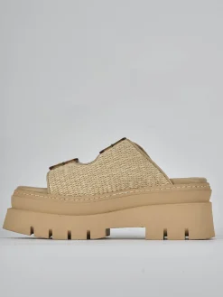 Sale Ciabatte tacco 1cm pelle Donna Ciabatte