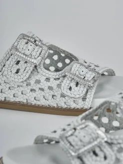 Sale Ciabatte tacco 1cm pelle Donna Ciabatte