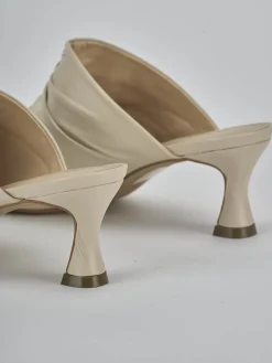 Online Ciabatte tacco 6cm pelle Donna Ciabatte