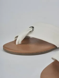 Discount Ciabatte tacco 1cm pelle Donna Ciabatte