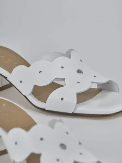 Outlet Ciabatte tacco 5cm pelle Donna Ciabatte