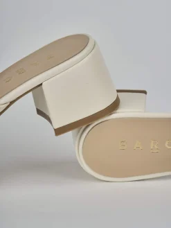 Ciabatte tacco 5cm pelle Donna Ciabatte