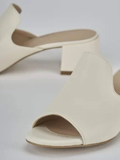 Ciabatte tacco 5cm pelle Donna Ciabatte