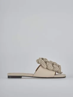 Clearance Ciabatte tacco 1cm pelle Donna Ciabatte