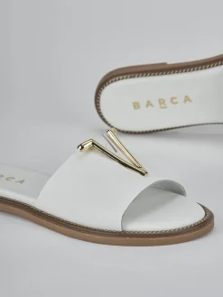 Clearance Ciabatte tacco 1cm pelle Donna Ciabatte