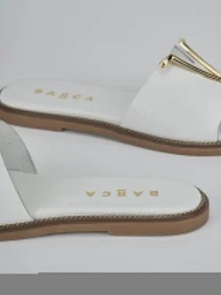 Clearance Ciabatte tacco 1cm pelle Donna Ciabatte