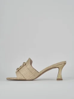 New Ciabatte tacco 6cm pelle Donna Ciabatte