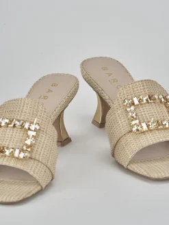 New Ciabatte tacco 6cm pelle Donna Ciabatte