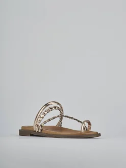 Discount Ciabatte tacco 1cm pelle Donna Ciabatte