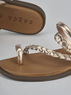 Discount Ciabatte tacco 1cm pelle Donna Ciabatte