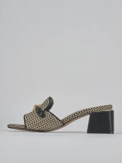 Outlet Ciabatte tacco 4cm pelle Donna Ciabatte