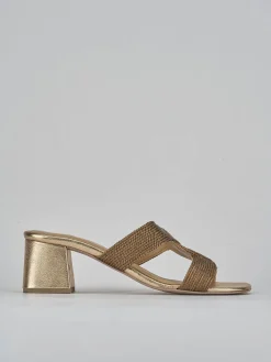 Clearance Ciabatte tacco 5cm pelle Donna Ciabatte