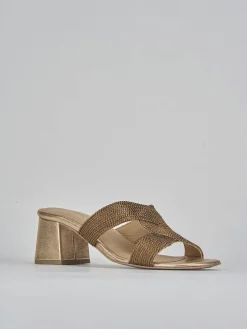 Clearance Ciabatte tacco 5cm pelle Donna Ciabatte