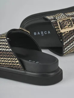 Ciabatte tacco 1cm pelle Donna Ciabatte