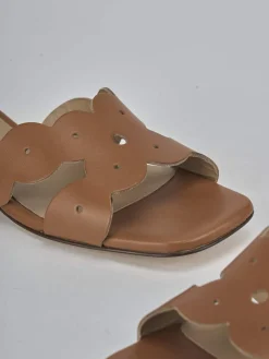 Best Ciabatte tacco 1cm pelle Donna Ciabatte