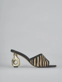 Best Ciabatte tacco 8cm pelle Donna Ciabatte