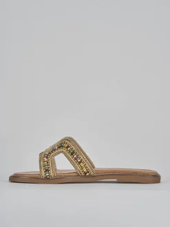 Ciabatte tacco 1cm pelle Donna Ciabatte