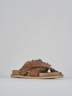 Outlet Ciabatte tacco 1cm pelle Donna Ciabatte