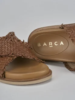 Outlet Ciabatte tacco 1cm pelle Donna Ciabatte