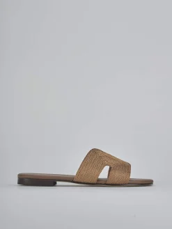 Outlet Ciabatte tacco 1cm pelle Donna Ciabatte