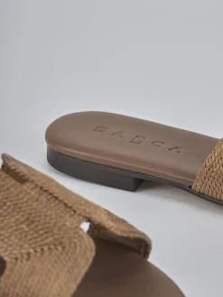 Outlet Ciabatte tacco 1cm pelle Donna Ciabatte