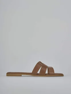 Online Ciabatte tacco 1cm pelle Donna Ciabatte