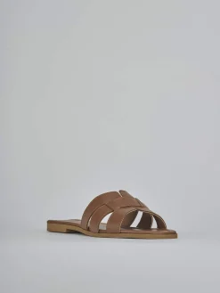 Online Ciabatte tacco 1cm pelle Donna Ciabatte