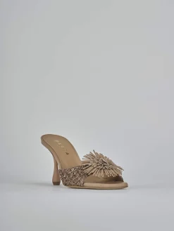 Sale Ciabatte tacco 8cm pelle Donna Ciabatte