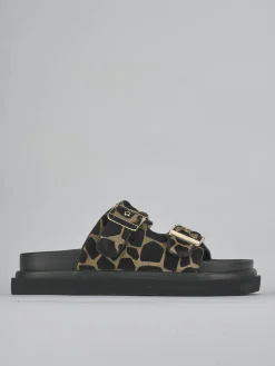 Online Ciabatte tacco 1cm pelle Donna Ciabatte