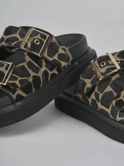 Online Ciabatte tacco 1cm pelle Donna Ciabatte