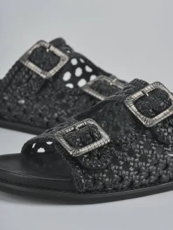 Online Ciabatte tacco 1cm pelle Donna Ciabatte