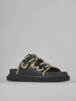 Clearance Ciabatte tacco 1cm pelle Donna Ciabatte