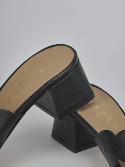 Online Ciabatte tacco 5cm pelle Donna Ciabatte