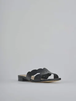 Online Ciabatte tacco 1cm pelle Donna Ciabatte