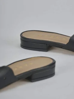 Online Ciabatte tacco 1cm pelle Donna Ciabatte