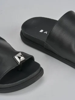 Online Ciabatte tacco 1cm pelle Donna Ciabatte