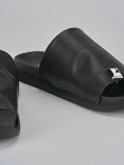 Online Ciabatte tacco 1cm pelle Donna Ciabatte