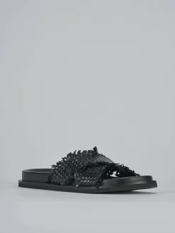 New Ciabatte tacco 1cm pelle Donna Ciabatte