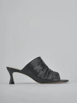 Clearance Ciabatte tacco 6cm pelle Donna Ciabatte