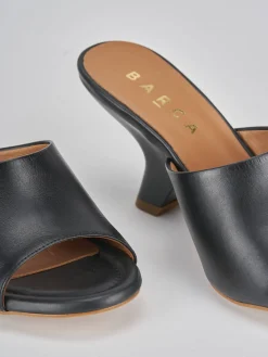 Hot Ciabatte tacco 8cm pelle Donna Ciabatte