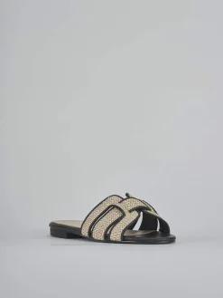 Outlet Ciabatte tacco 1cm pelle Donna Ciabatte