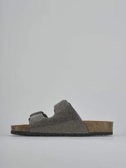 Online Ciabatte tacco 1cm pelle Donna Ciabatte