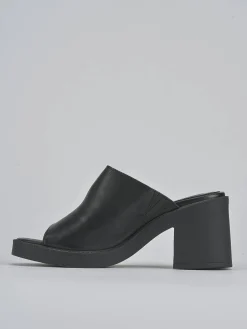 Sale Ciabatte tacco 6cm pelle Donna Ciabatte